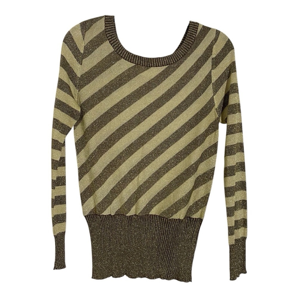 Daytrip Women's Striped Knit Metallic Sweater
